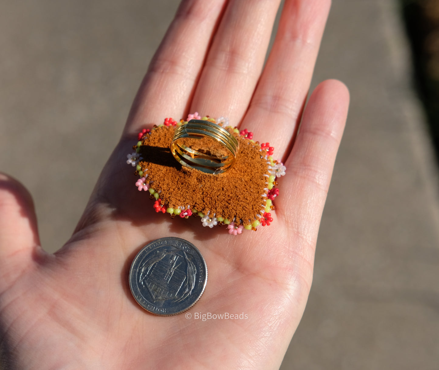 Green Summer Buffalo Ring