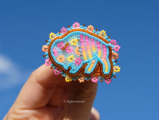 Blue Summer Buffalo Pin