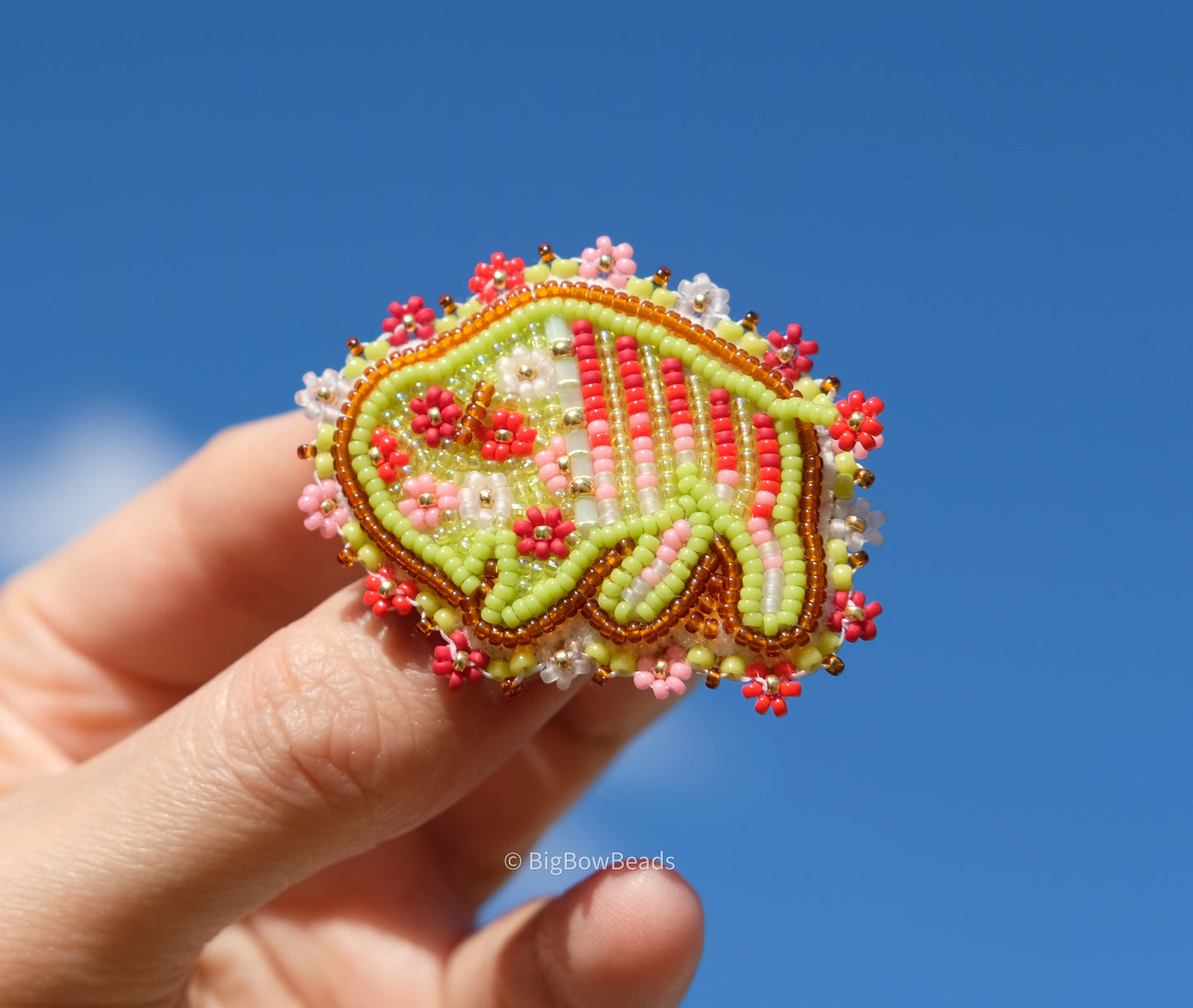 Green Summer Buffalo Pin