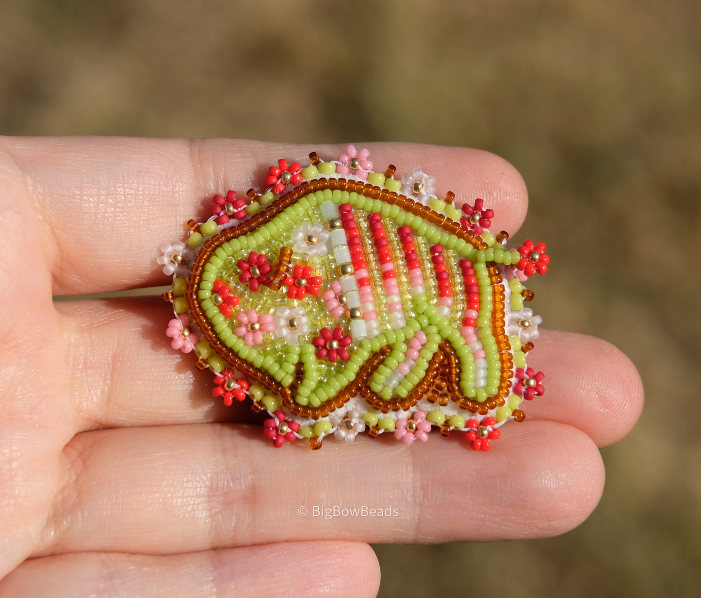 Green Summer Buffalo Pin