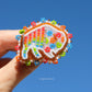 White Summer Buffalo Pin