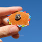 White Summer Buffalo Pin