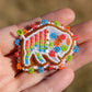 White Summer Buffalo Pin
