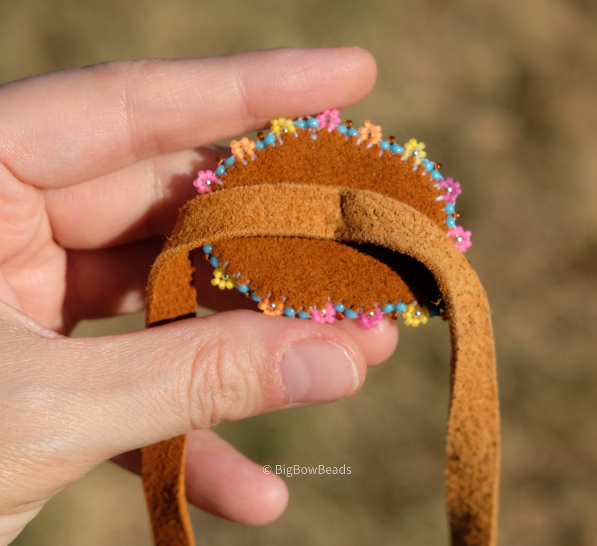 Blue Summer Buffalo Hair Tie