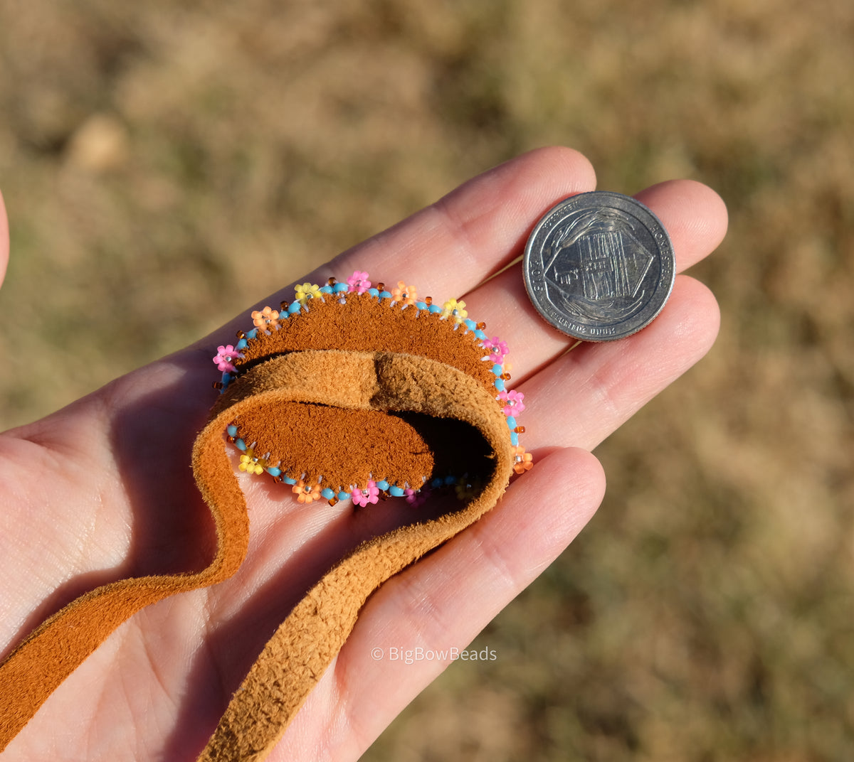 Blue Summer Buffalo Hair Tie