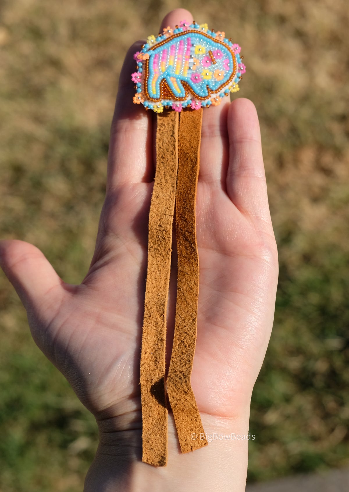 Blue Summer Buffalo Hair Tie