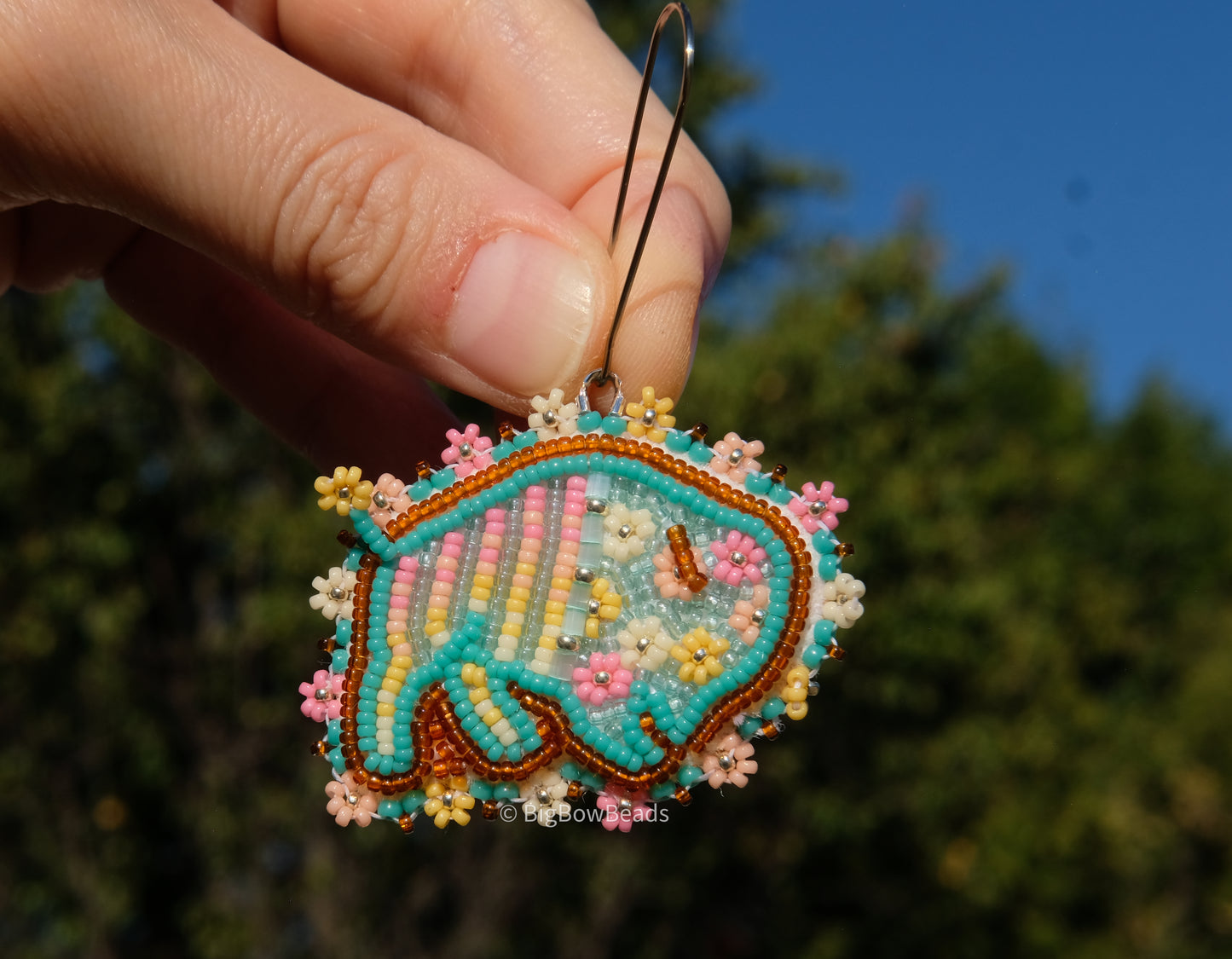 Turquoise Summer Buffalo Earrings