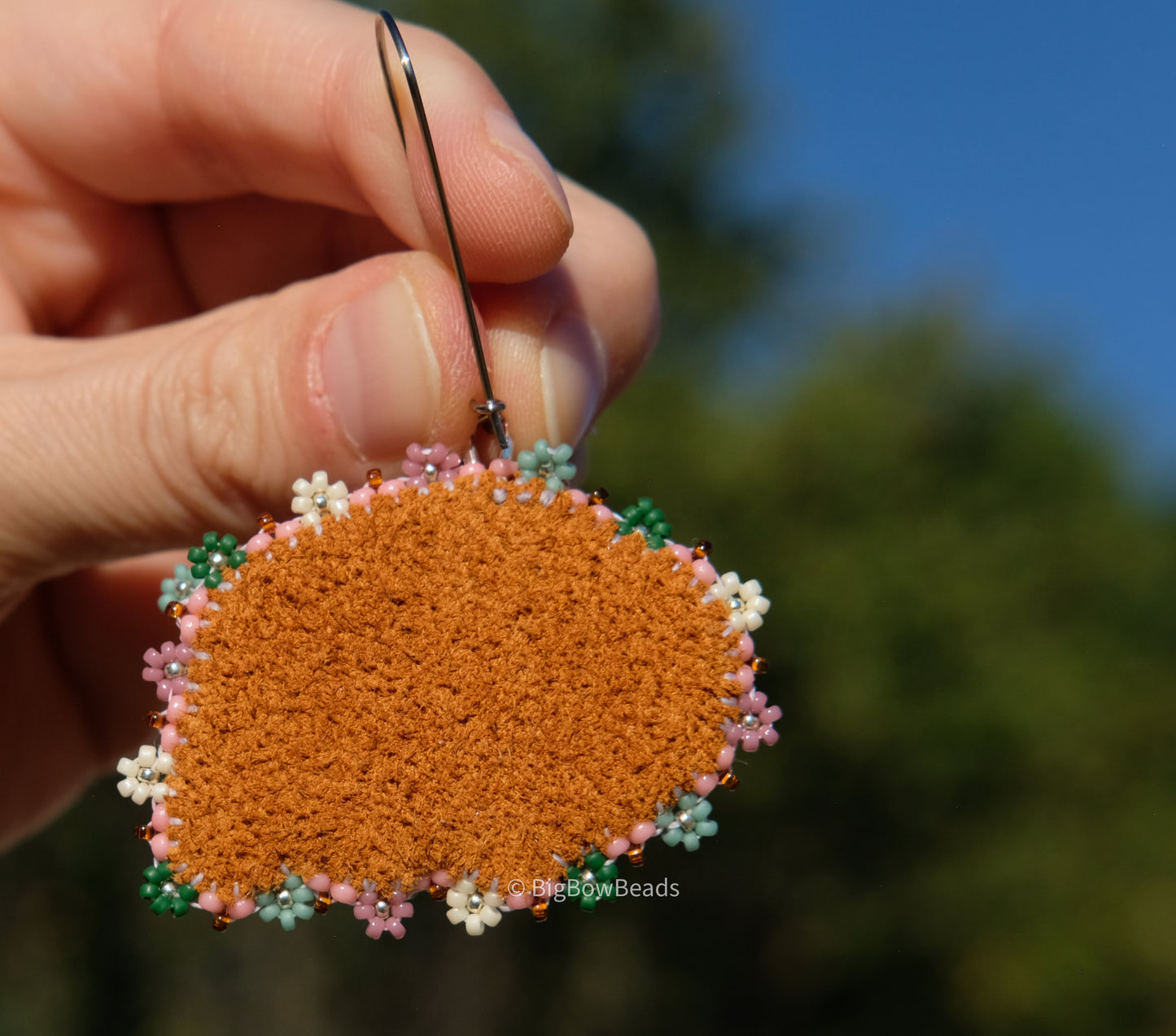 Pink Summer Buffalo Earrings