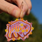 Purple Summer Buffalo Earrings