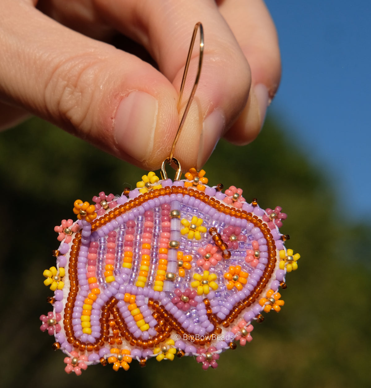 Purple Summer Buffalo Earrings