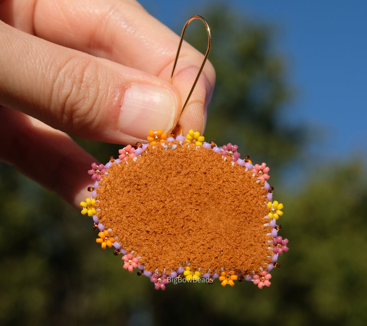 Purple Summer Buffalo Earrings