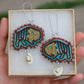 Picasso Yellow and Red Buffalo Earrings