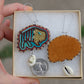 Picasso Yellow and Red Buffalo Earrings