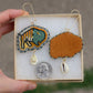 Picasso Turquoise and Black Buffalo Earrings