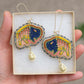 Picasso Blue and Green Buffalo Earrings