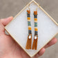 Picasso Turquoise and Black Buffalo Tail Earrings