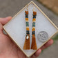 Picasso Turquoise and Black Buffalo Tail Earrings