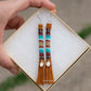Picasso Yellow and Red Buffalo Tail Earrings