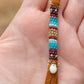 Picasso Yellow and Red Buffalo Tail Earrings