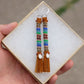 Picasso Orange and Brown Buffalo Tail Earrings