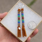 Picasso Orange and Brown Buffalo Tail Earrings