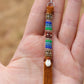 Picasso Orange and Brown Buffalo Tail Earrings
