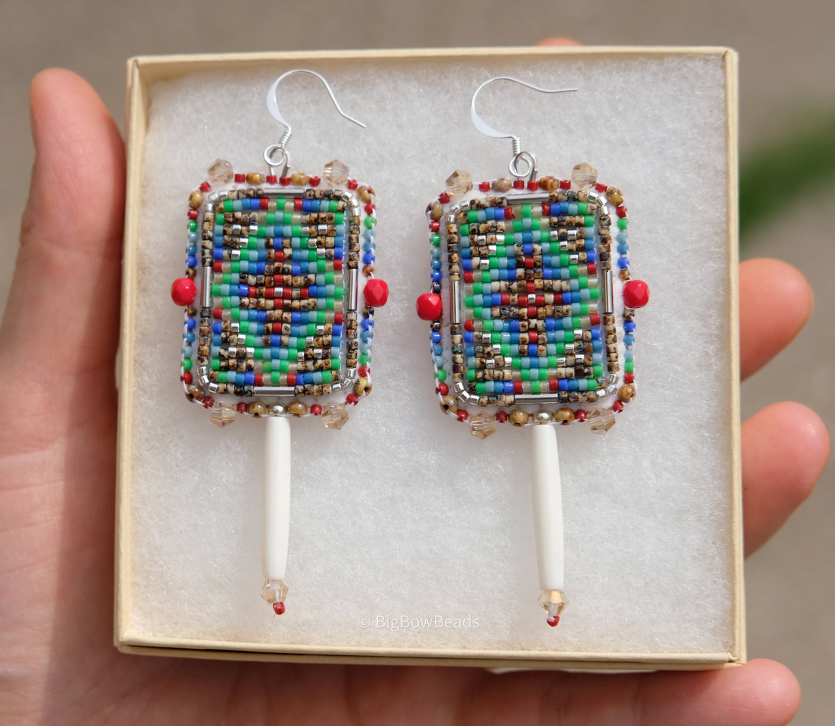 Picasso Brown Geometric Earrings