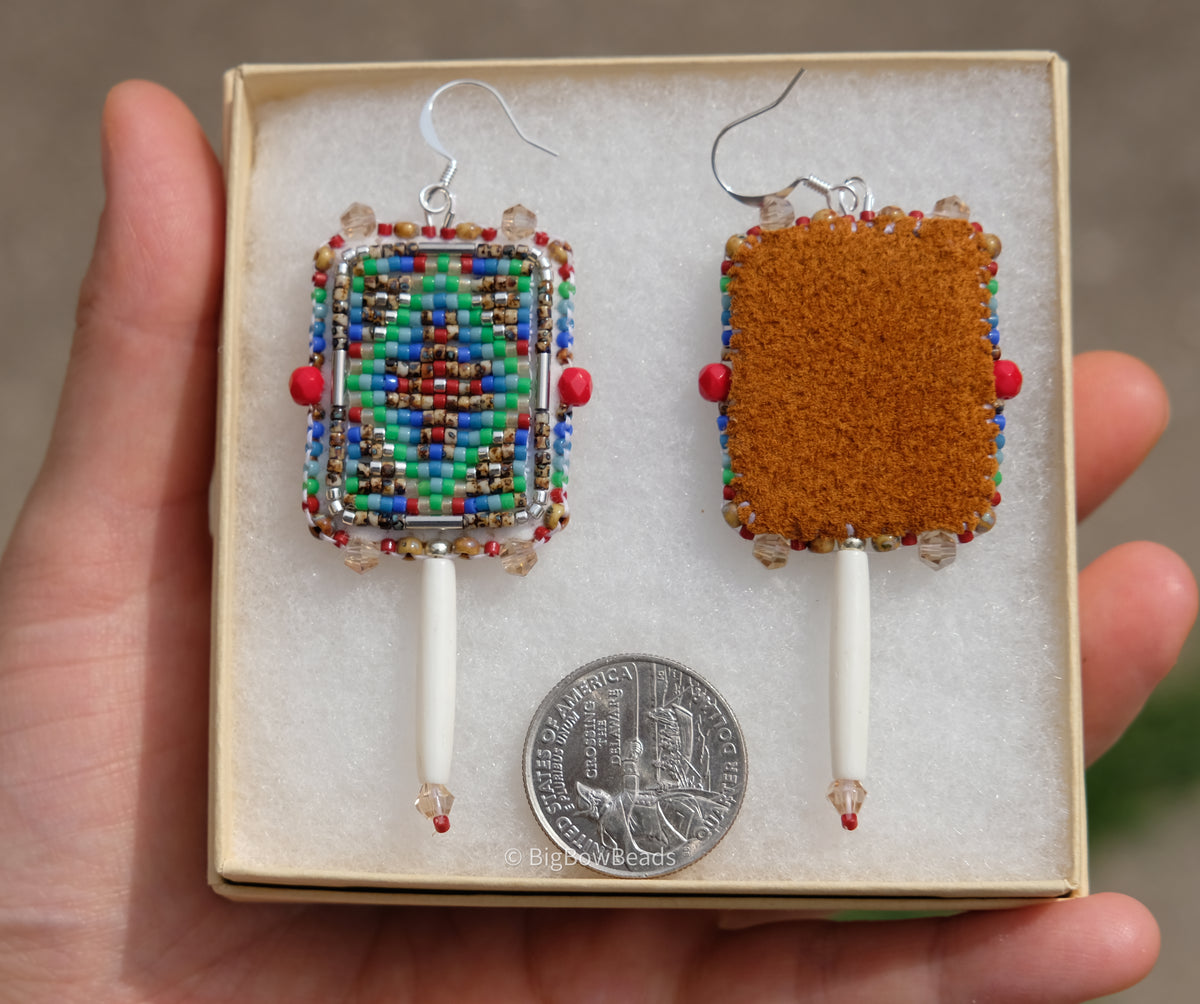 Picasso Brown Geometric Earrings