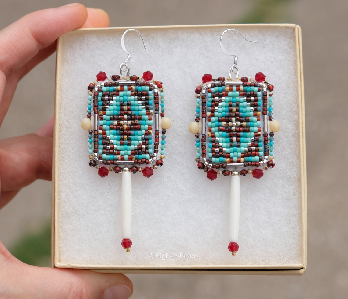 Picasso Yellow and Red Geometric Earrings