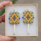 Picasso Green Geometric Earrings