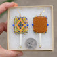 Picasso Green Geometric Earrings