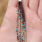 Picasso Yellow and Red Cone Fringe Earrings