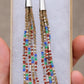 Picasso Orange and Brown Cone Fringe Earrings
