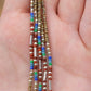 Picasso Orange and Brown Cone Fringe Earrings