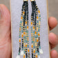Picasso Turquoise and Black Cone Fringe Earrings