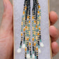 Picasso Turquoise and Black Cone Fringe Earrings