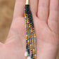 Picasso Turquoise and Black Cone Fringe Earrings