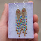 Picasso Orange and Brown Mini Fringe Earrings