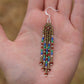 Picasso Orange and Brown Mini Fringe Earrings
