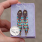 Picasso Yellow and Red Mini Fringe Earrings