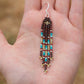 Picasso Yellow and Red Mini Fringe Earrings