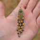 Picasso Blue and Green Mini Fringe Earrings