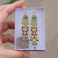 Picasso Blue and Green Mini Fringe Earrings