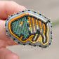 Picasso Turquoise and Black Buffalo Pin