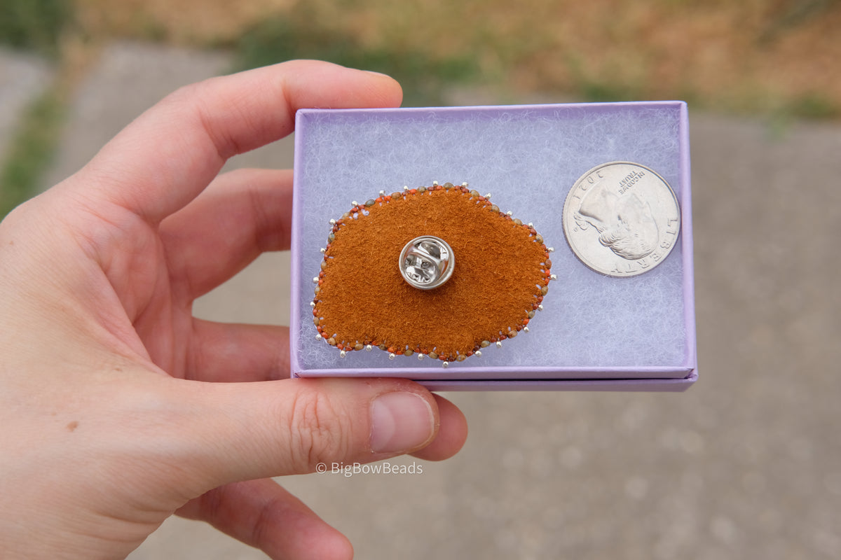 Picasso Orange and Brown Buffalo Pin