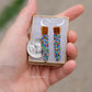 Picasso Orange and Brown Corn Earrings