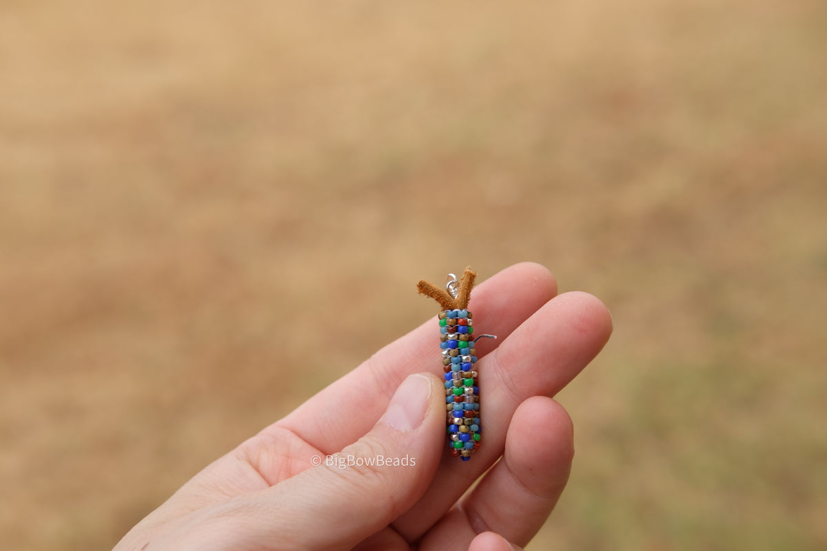 Picasso Orange and Brown Corn Earrings