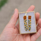 Picasso Turquoise and Black Corn Earrings