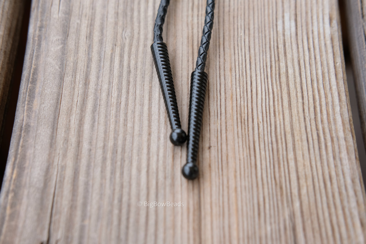 Picasso Turquoise and Black Buffalo Bolo