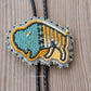 Picasso Turquoise and Black Buffalo Bolo